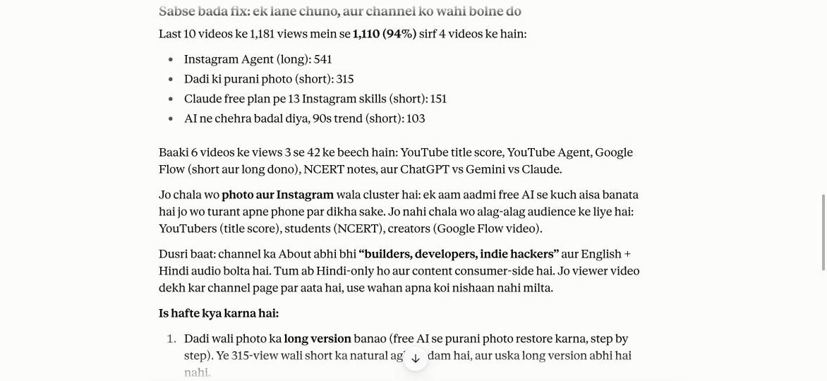 Audit result: 94 percent of views from four videos